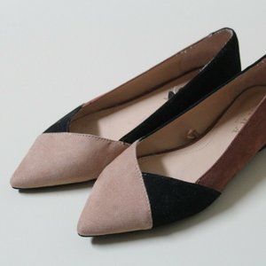 ZARA Three-TONED FLATS Pointy shoes US 5 EUR 35